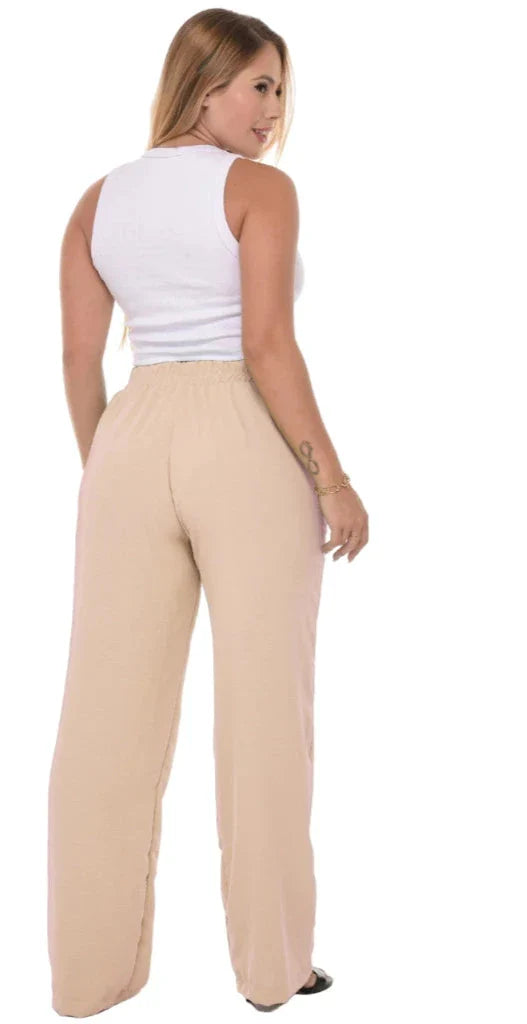 Calça Pantalona Feminina Cintura Alta