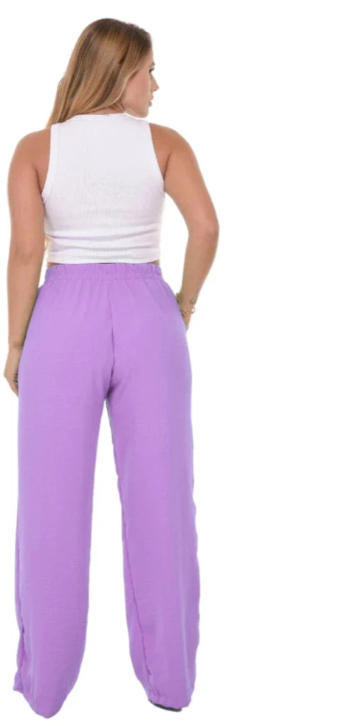 Calça Pantalona Feminina Cintura Alta